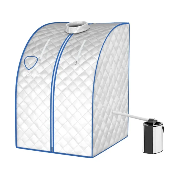 1000 W 3L Stoomsauna Met Verstuivingsfunctie Home Sauna Met Afstandsbediening Warmtecabine Met Instelbare Timer En Temperatuur Zilver