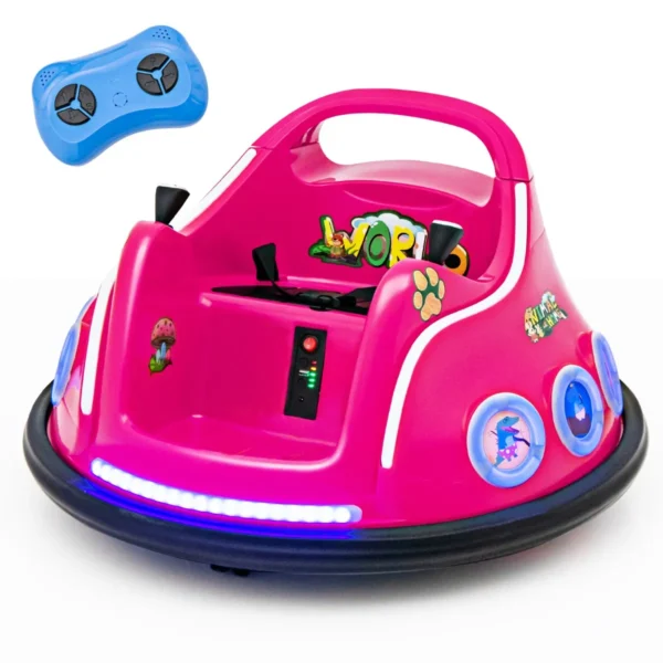 12 V Kinderautoscooter Elektrische Bumper Auto Met Muziek En Verlichting Incl. 2,4 GHz Afstandsbediening Voor Kinderen 3+ (Roze)