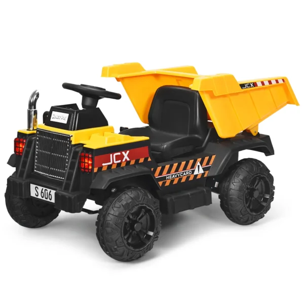 12V Kindertractor Met Elektrische Achterbak & Afstandsbediening & Verlichting+Muziek+Radio Voor Kinderen Vanaf 3 Jaar