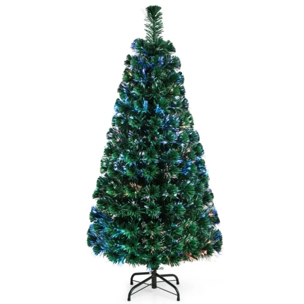150 Cm Kunstkerstboom Met Glasvezel Kleurwisselaa Kerstboom PVC Naalden Kerstboom Groen