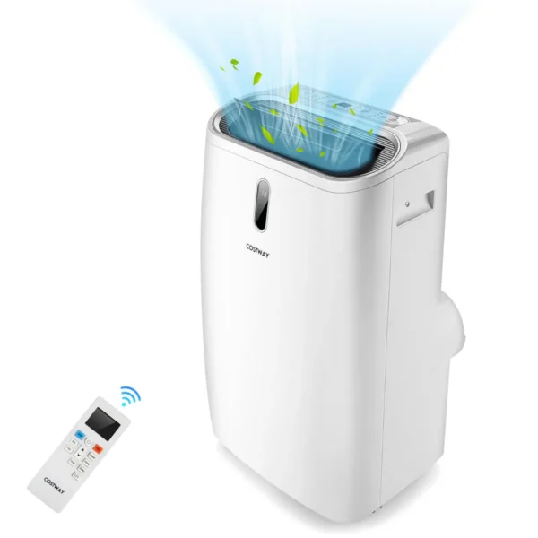 16.000 BTU 5-in-1 Airconditioner Met Verwarmen & Koelen Mobiele Airconditioning Met Afvoerslang Luchtontvochtiger Tot 45㎡ 4700 W