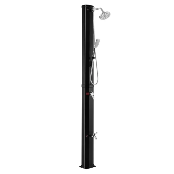 216,5 CM 35 L Buitendouche Op Zonne-energie 2 Delen Douche Met Vrij Draaibare Douchekop Voetdouche Temperatuur & Drukregeling