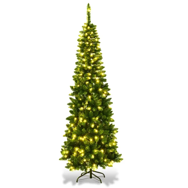 225 Cm Kerstboom Hoge Kwaliteit PVC Naalden Potlood Vormige Kerstboom Groen