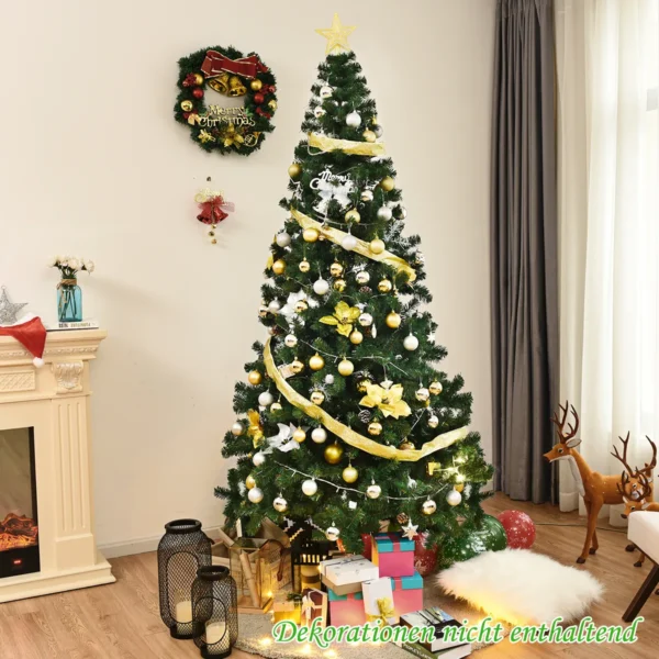 240 Cm Kerstboom Kunstsparrenboom Kerstboom Met Metalen Standaard Groen