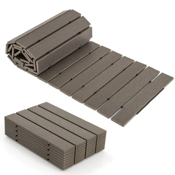 242 Cm Tuinpad Voor Buiten Recht Oprolbaar Pad Draadverbinding Antislip Oppervlak Weerbestendig Decoratief Pad Voor Tuin Erf Strand