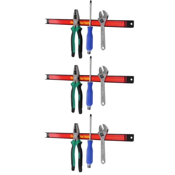 3 Stuks 46cm Magnetische Gereedschapshouder Organizer Rekken Set Metaal Opslag Organizer Bar Voor Garage/Werkplaatsen