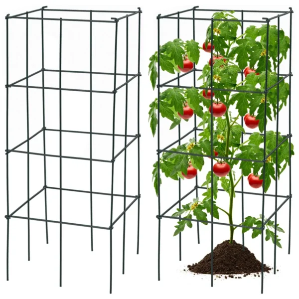 4-delige Tomaten Klimsteun Plantensteunen Voor Verticale Groei Stevig Klimrek Voor Druiven Paprika’s Wijnranken Bloemen