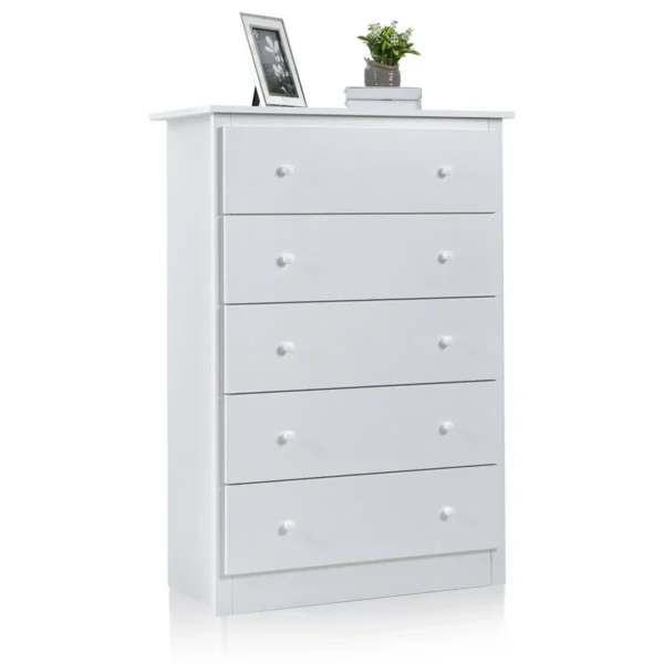 5-Lade Ladekast Opbergkast Met Outen Frame Opbergkast Voor Slaapkamer Woonkamer En Kinderkamer 80 X 40 X 115cm