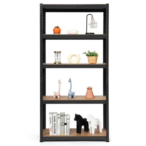 5-Tier Garage Plank Max. Belasting 875KG Met Verstelbare Plank Multifunctionele Opslag Plank Voor Garage Keuken Magazijn-Zwart