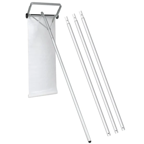 Aluminium Daksneeuwhark Verstelbare Daksneeuwverwijdering Met 4 Stangen 2 Soepele Wielen PE-Weefsel Max Lengte 619 Cm