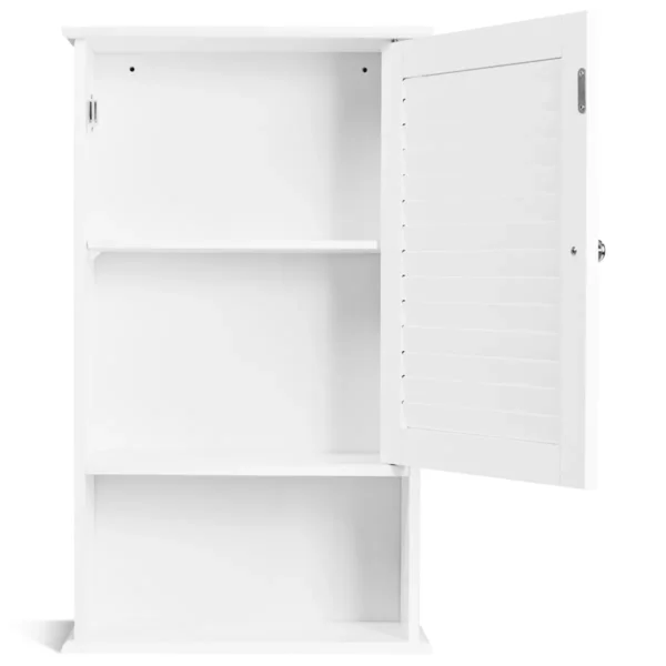 Badkamer Wandgemonteerde Opbergkast Verstelbare Plank Aan De Binnenkant Praktische Opbergplank Opbergkast Voor Kleine Ruimte Wit