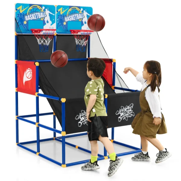 Basketbal Arcade Spel Voor Kinderen Basketbal Standaard Met 2 Manden 4 Ballen En Pomp Voor Sport Games Basketbal Speelgoed Set