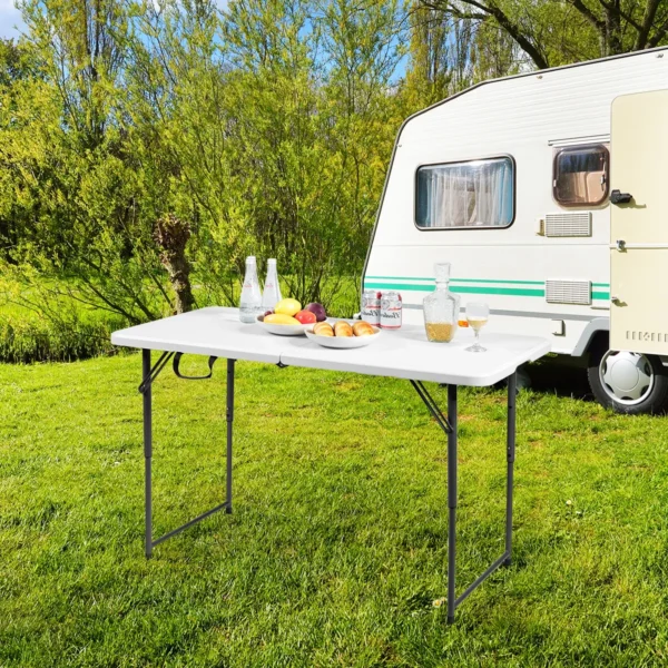 Campingtafel, Klaptafel, Koffertafel, Tuintafel Met 3 Verstelbare Hoogtes