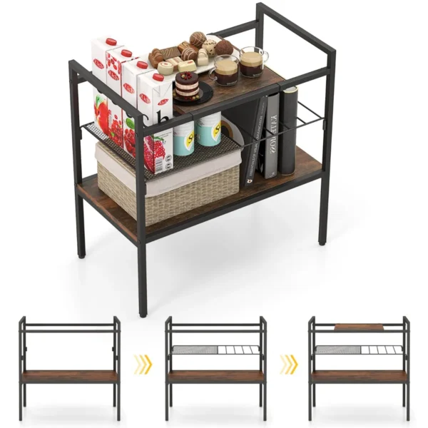 Consoletafel Industriële Ingangtafel Metalen Frame Met Legplanken Smalle Console Bijzettafel Voor Woonkamer Planken Organisers