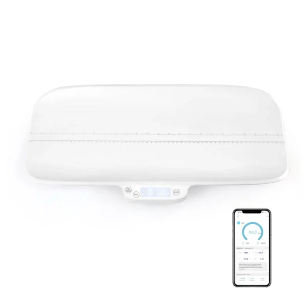 Digtal Babyweegschaal Multifunctionele Kinderweegschaal Tot 30 Kg Draagkracht Zuigelingenweegschaal 4 Meetmodi Wit