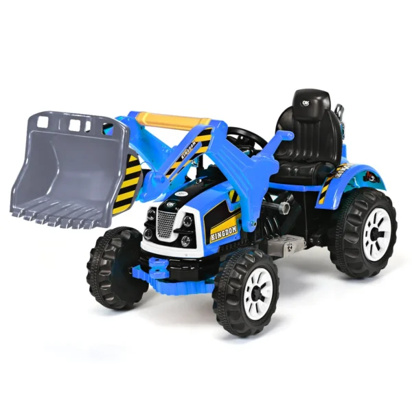 Elektrische Heftruck Voor Kinderen Graafmachine Zittende Graafmachine Met Schop 149 X 62 X 74 Cm Blauw + Zwart