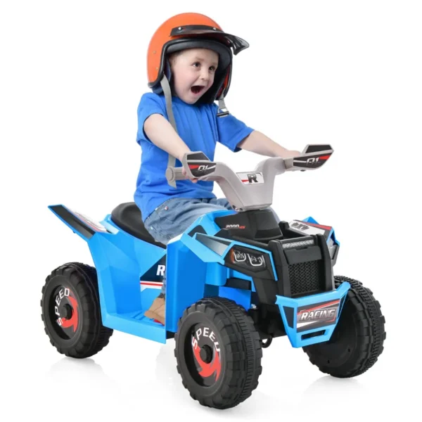 Elektrische Quad Voor Kinderen 6 V Met Vooruit-/Achteruitschakelaar Mini ATV Elektrische Auto Voor Kinderen Vanaf 3 Jaar (Blauw)