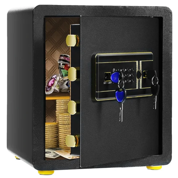 Elektronische Brandkast Met Digitaal Toetsenbord 2 Hoofdsleutels 2 Noodsleutels Gevoelig Alarmsysteem 0,038 CBM Beveiligde Stalen Brandkast