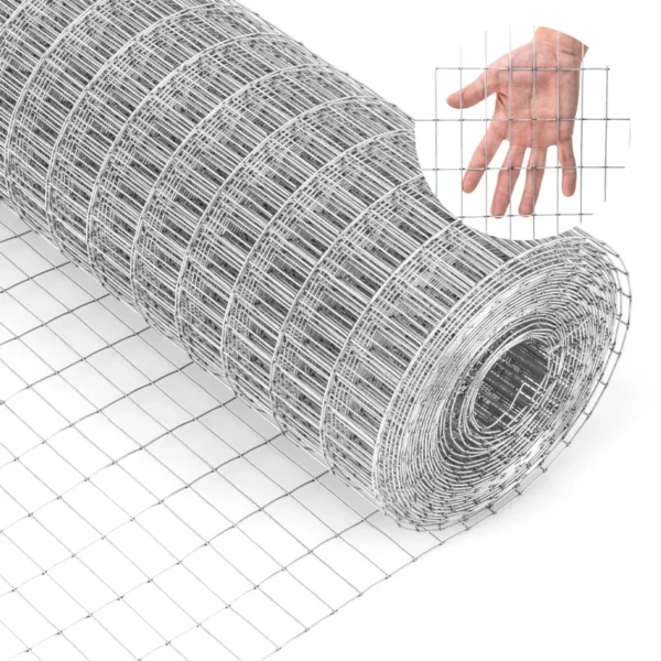 Gegalvaniseerd Gaas Met Maaswijdte 50 X 25 Mm Thermisch Verzinkt Kippengaas Gaashekwerk Voor Konijnenkooituin 15 X 0,6 M Zilver