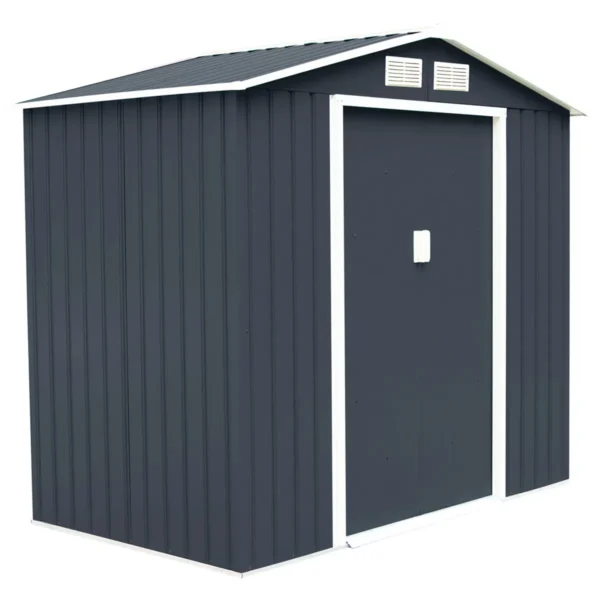 Gereedschapsschuur Tuinhuis Inclusief Metalen Fundering 213 X 127 X 185 Cm Donkergrijs
