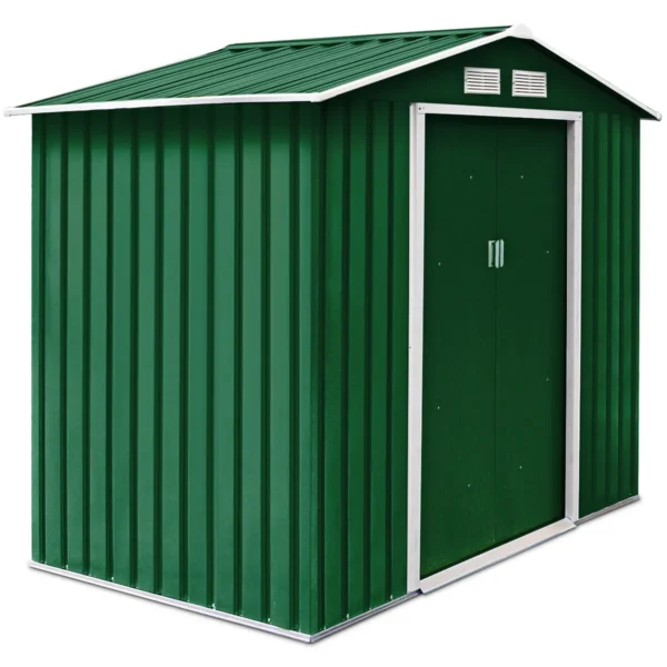 Gereedschapsschuur Tuinhuis Inclusief Metalen Fundering 213 X 127 X 185 Cm Donkergroen