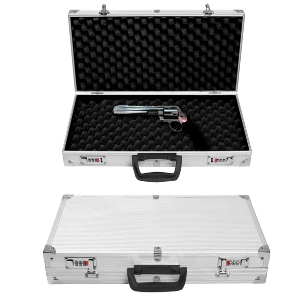 Geweerkoffer Lange Geweerkoffer Munitiekist Jachtkoffer Pistoolkoffer Jacht Geweerkoffer 47 X 25 X 8,5 Cm Aluminium