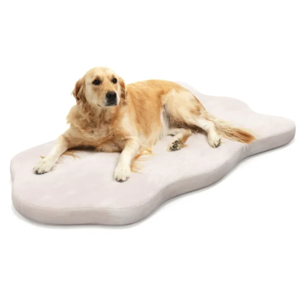 Groot Hondenbed Hondenkussen Traagschuim Waterdichte Benchmat Antislip Krasbestendige Hondenslaapmat Beige