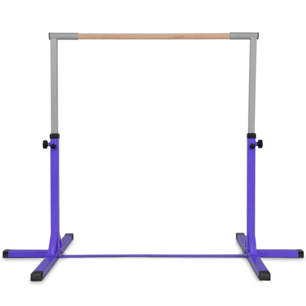 Gymnastiektraining Rekstok In Hoogte Verstelbaar 90CM-150CM Kindertrainingspaal Met Antislip Rubberen Zool Beukenhouten Stang Paars