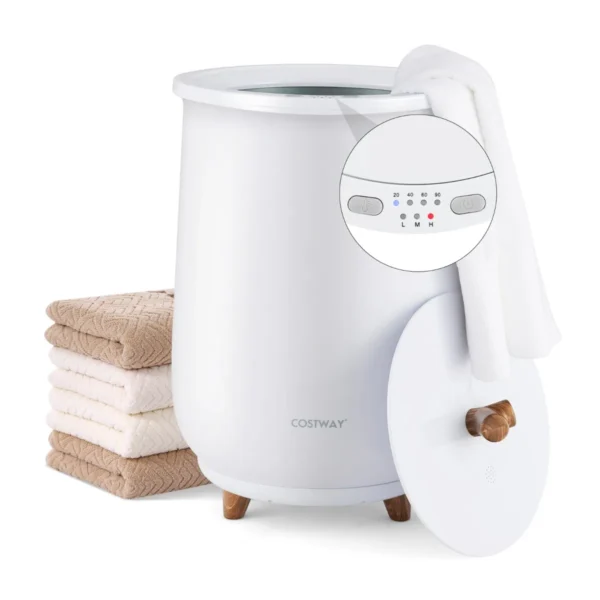 Handdoekverwarmer Emmer Grote 23 L Luxe Handdoekverwarmer 3-Traps Badhanddoekverwarmer 20/40/60/90 Min Timer Wit