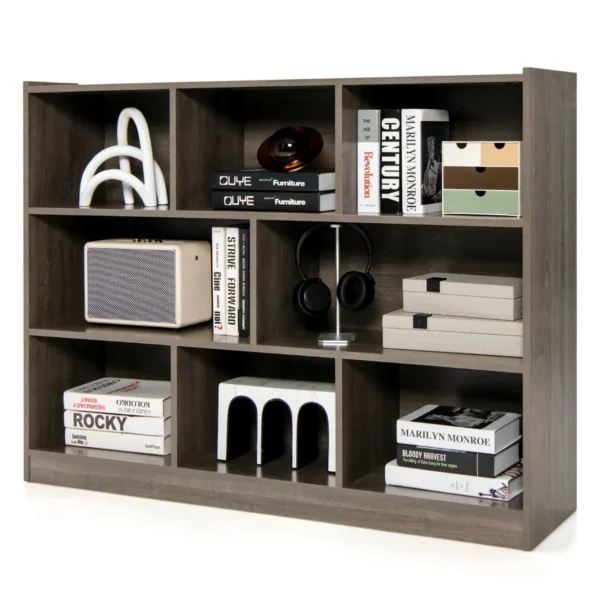 Kinderboekenkast Op 3 Niveaus Met 8 Planken Kinderboekenrek Voor Kinderkamer Woonkamer Belastbaar Tot 60 Kg 122 X 32 X 93 CM