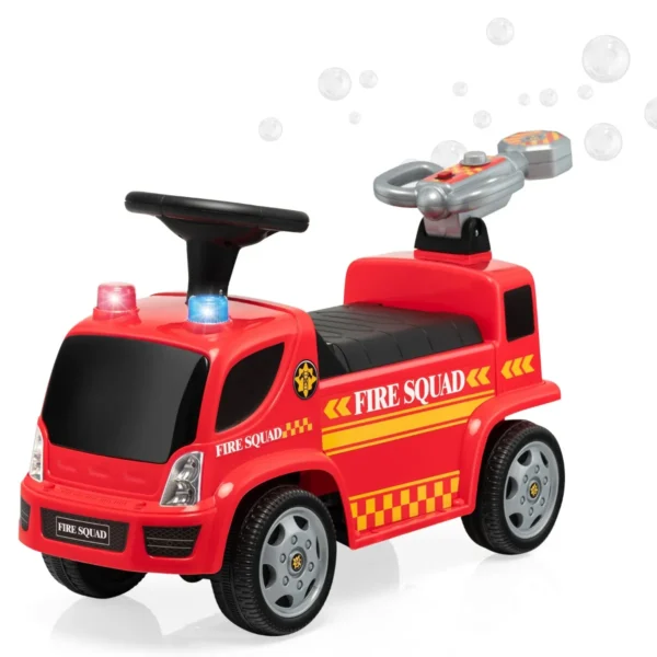 Kinderbrandweerwagen Met Bellenpistool Voor Kinderen 18-36 Maanden Rood