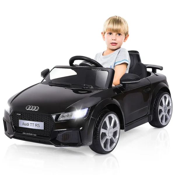 Kinderen Rijden Op Auto Audi TTRS 12V Batterij Aangedreven Rijden Op Auto Met 2 Motoren MP3 Muziek Hoge/Lage Snelheden Zwart