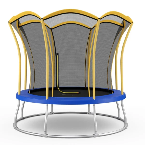 Kindertrampoline Ø305 Cm Bloemvormige Tuintrampoline Met Veiligheidsnet En Gegalvaniseerd Metalen Frame Voor Binnen En Buiten