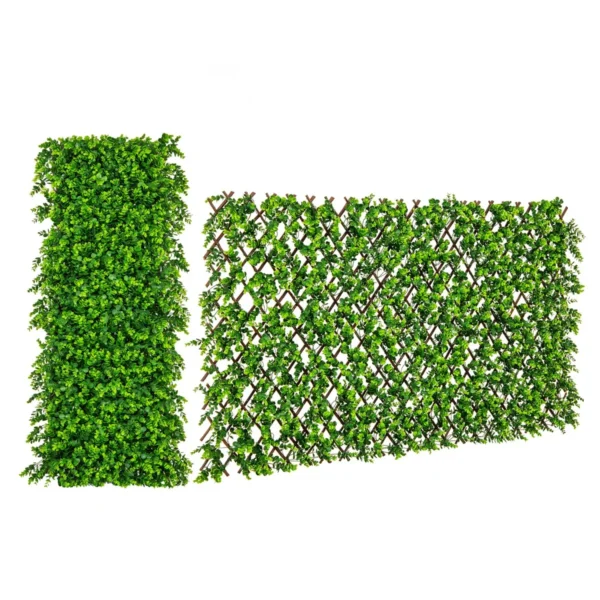 Kunstmatige Klimop Tuin Privacy Scherm 180 X 90 Cm Plant Muur Hagen Met Eucalyptus Bladeren Hek Voor Tuin Hagen Balkon (Groen)
