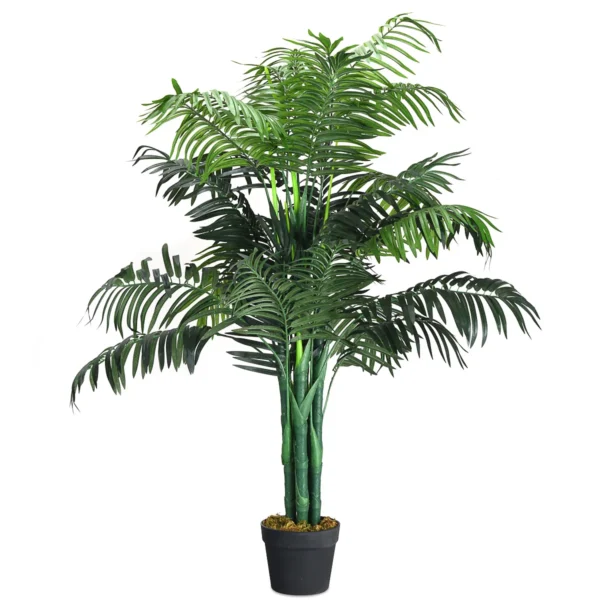 Kunstmatige Plant - Nep Areca Palmplant Met Kwekerij Plastic Pot Handgemaakte Kunstmatige Boom - 110cm