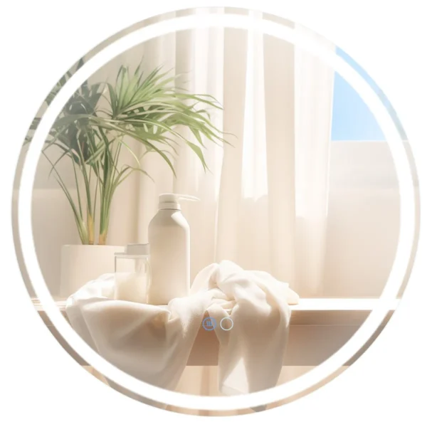 Led-badkamerspiegel Met Verlichting Anti-Condens Wandspiegel Dimbaar Met Aanraakschakelaar En Geheugenfunctie Led-Spiegel Rood