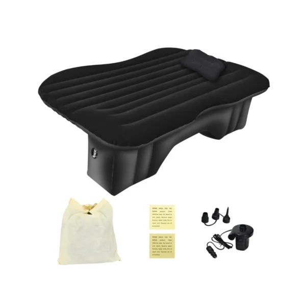 Luchtmatras Voor Auto's Opblaasbaar Luchtbed Met 12 V/75 W Pomp En Tas Opblaasbaar Matras Voor Camping Reizen 142 X 91 X 48 Cm