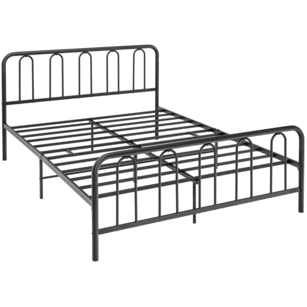 Metalen Bedframe Modern Platform Bed Met Opbergruimte 208 X 164 X 101 Cm Zwart