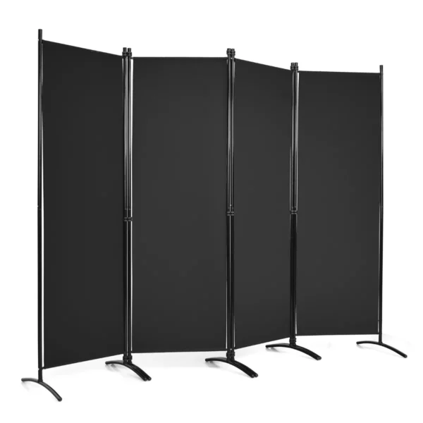 Metalen Kamerscherm 220 X 173 Cm Opvouwbare Binnenwand Met Stabiele Voeten Binnenwand Panelen Voor Thuis En Kantoor (4 Panelen)
