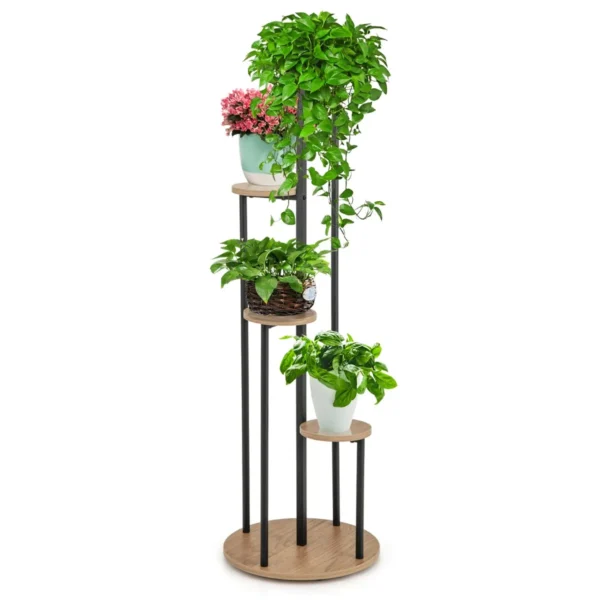 Metalen Plantenstandaard Voor Binnen 125 Cm Hoekstandaard Voor Potplanten Decoratieve Plantenstandaard Met Meerdere Niveaus
