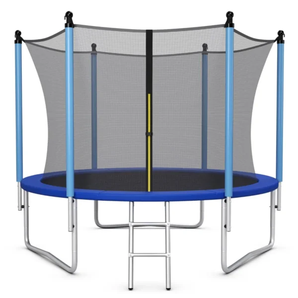 Ø 244 Cm Trampoline Buiten Trampoline Voor Kinderen & Volwassenen Zwart + Blauw