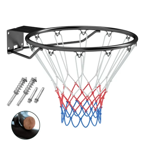 Ø 45 Cm Massieve Basketbalkorf Mini Basketbalkorf Weerbestendig Voor Wandmontage Basketbalring Met Ring En Net Buiten Basketbalring