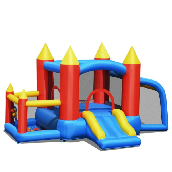 Opblaasbaar Springkasteel +450W Blower Met Slide Ocean Balls 350 X 275 X 196 Cm Kleurrijk