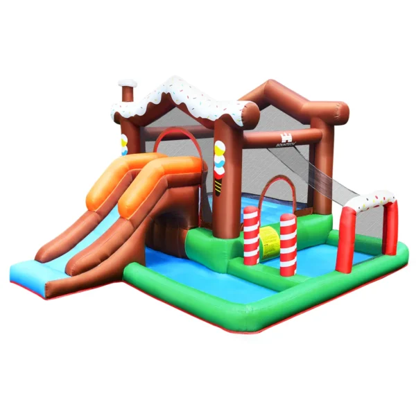 Opblaasbaar Springkasteel Springkasteel Met Waterzwembad Springkasteel Met Glijbaan 390 X 335 X 220 Cm