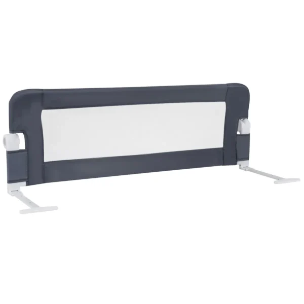 Opklapbare Veiligheid Bedhek Voor Peuters Kinderen & Baby Omlaag Duwen Hek Voor Wieg Tweeling Volwassen Bed King 120 X 40 X 42 Cm Grijs