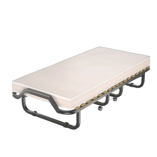 Opklapbed Met Luxe Matras Inklapbaar Eenpersoonsbed Stabiel Metalen Bed Tot 120 Kg Belastbaar 200 X 90 X 41 Cm Gemaakt In Italië