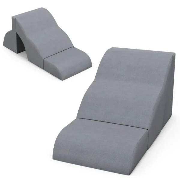 Oprijplaten Van Schuimrubber Met 3 Niveaus Extra Brede 2-In-1 Opstapjes Voor Huisdieren Met Antislipbodem Voor Verhoogde Bedden En Banken