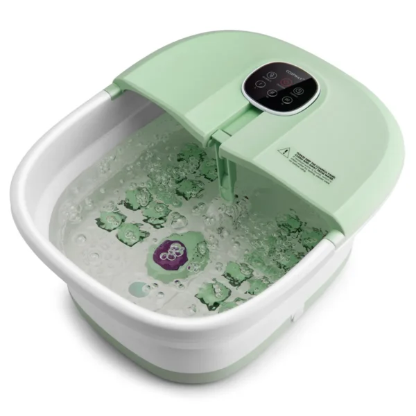 Opvouwbaar Voetenbad Met Warmte Voetbad Met Afstandsbediening Massager 33,5 X 41 X 20,5 Cm Groen