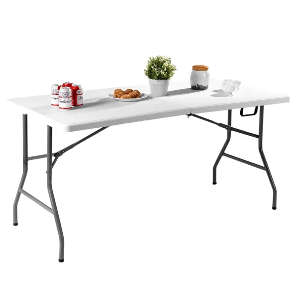 Opvouwbare Tafel Draagbare Plastic Binnen Zowel Buiten Picknick Feest Dineren Kampeertafel 153 X 74 X 74cm