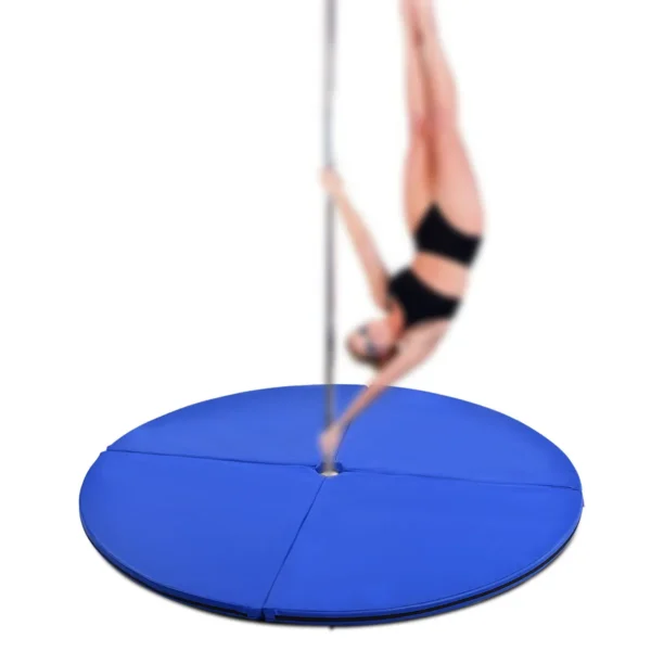 Paalmat Dansmat Gymnastiek Beschermmat Met Klittenband PVC-Mat Afneembaar Ф150 X 5 Cm - Blauw